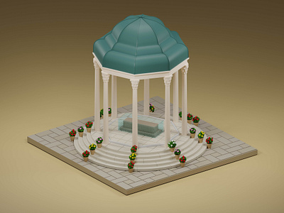 The Tomb of Hafez 3d 3dart 3dartist 3dmodeling 3drender animation artwork blender c4d cinema4d design digitalart graphic design lowpoly render rendering