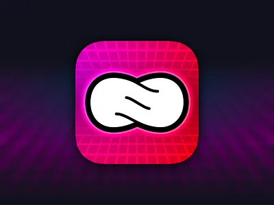 Along iOS App Icon app icon branding glow gradients grids icon ios logo