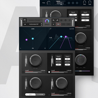 Asic Suite VST Gui adobexd app design graphic design gui plugin ui ux vector vst