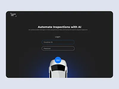 Inspect Labs - car damage inspection branding design illustration typography ui ux