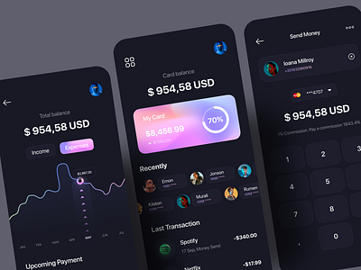 Bank Wallet App design app app design bank bank app bank wallet banking crypto crypto app crypto wallet crypto wallet app mobile app mobile banking wallet