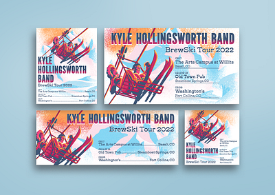 Kyle Hollingsworth Band Winter Tour Digital Ad Mat ad mat art colorado design digital ad graphic design illustration illustrator jam band photoshop skiing tour artwork winter sports