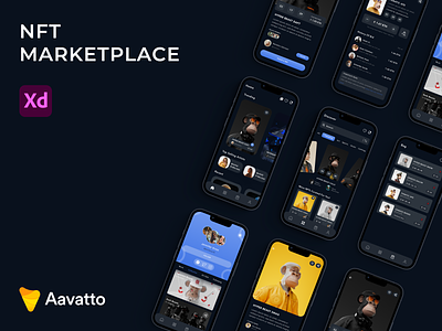 NFT Marketplace App aavatto app clean creativeappdeisng design investing minimal nft nftcollection nftcommunity nftgiveaway nfthesearch nftmarketplace nftmobileappdesign nfts uiux xd
