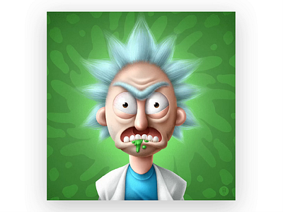 Rick Sanchez - Procreate Time-lapse cartoon design digital art digital illustration illustration john nobrand procreate procreate app rick rick and morty rick sanchez