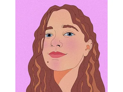 Self-portrait drawing illustration portrait