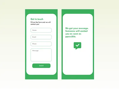 Contact us dailyui design ui