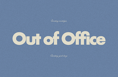 Out of Office Logo branding graphic design log