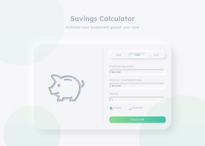 Neumorphism UI design ui