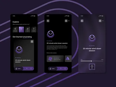 Guided Meditation App Concept app branding design figma meditation ui ux