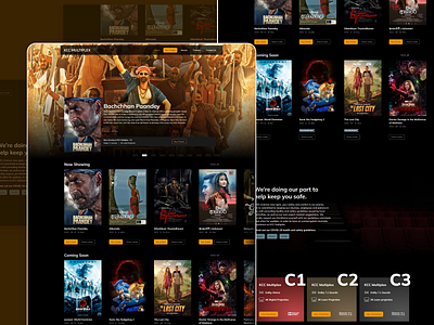 KCC Multiplex - Web Application Development app back end system booking system branding cinema cinema hall design graphic design illustration kandy kcc logo movie management online booking rebrand redesign sri lanka ui vector web