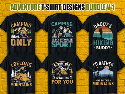 Adventure T-Shirt Desigs ২ branding design graphic design illustration typography vector