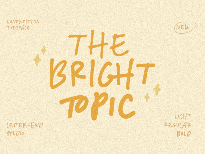 The Bright Topic - 3 Styles freebies quote font