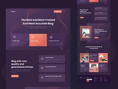 Blog Landing Page UI article blog buy design download kit news product ui website write