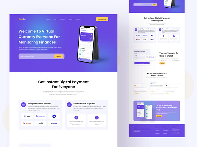 E-Wallet Landing Page UI buy design digital download e money e wallet emoney ewallet kit money product ui wallet website