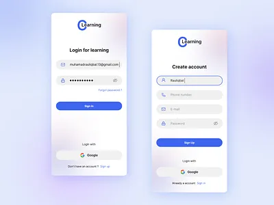 Login and Register - Mobile Design design app login mobile mobile design register sign in sign up ui