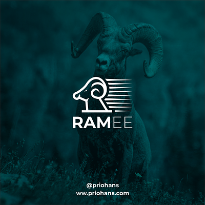 RAM LOGO DESIGN animal logo brand branding color design goat goat logo illustration logo prio hans ram ram logo typography vector