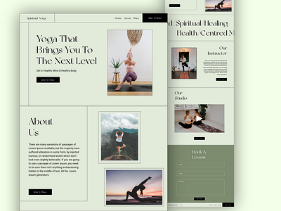 Spiritual Yoga Studio branding design graphic design ui ux web design