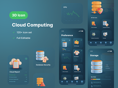 3D Icon - Cloud Computing 3d 3d art design icon icon design icons ios iphone mobile apps ui