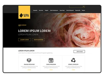 Art Gallery Website art gallery design gallery design gallery website graphic design landing page product design ui uiux design ux