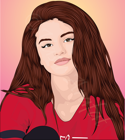 Vector Portrait of Selena Gomez 3d vector animation art cartoon art cartoon your self in vector design face illustration face into vector face vector flat face illustration flat face vector full body illustration graphic design illustration portrait realistic vector portrait selena gomez vector vector portrait vector your self