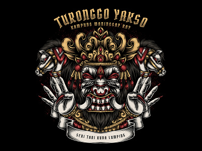 Kuda Lumping Logo Design apparell artworkforsale barong branding clothing illustration indonesian kuda lumping tshirt tshirt design