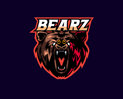 Bearz angry animal bear esport logo mascot sport