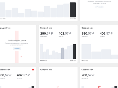 Average check analytics average check dashboard interface states ui ux