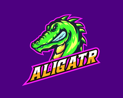 Aligator E-Sport aligator angry animal buaya character corcodile esport gaming graphic design illustration logo mascot sport vector