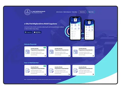 e-School Website design figma graphic design landing page logo school design ui uiux design ux website design