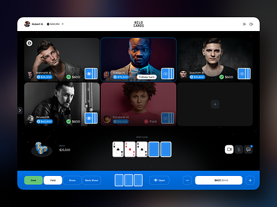 Online Poker Game Design blockchain casino clean dark design gambling game jackpot live poker platform player poker slots ui ux video