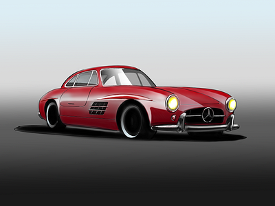 Mercedes sl 300 artworks design graphic design illustraion mercedes ske sketch