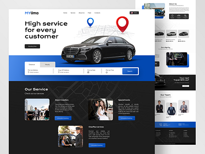 Online Limousine Booking Web Design auto automobile booking car car booking car hire cars limousine online rent rent a car rental app rental car vehicles web design website