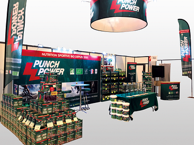 PLV Stand Salon du running branding graphic design