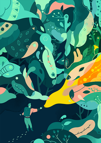 Green Light Forest (Part II) art branding colorful design graphic graphic design illustration jayekang logo motion graphics pattern ui