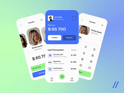 Money Transfer App android animation app app design app ui bank dashboard design exchange finance fintech ios mobile mobile app money transactions transfer ui uiux ux