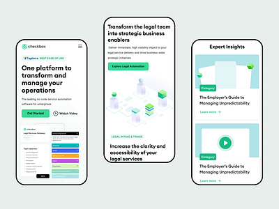 checkbox operations SaaS website mobile design by DesignUp Web for ...