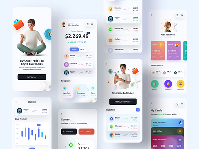 Crypto Exchange Mobile Applications Design (Light Version) binance bitcoin blockchain business crypto cryptocurrency digital ethereum exchange finance financial fintech metaverse modern motion graphics nft swap token trading website