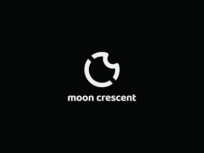 moon crescent black branding crescent design icon logo luna minimal moon moon crescent negative space night simple