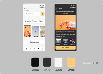 The TENDERR App (Onboarding) #DailyUI dailyui ui ux