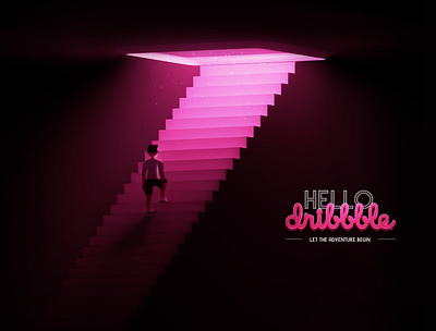 Hello Dribbble! 3d design dribbble graphic design hello hellodribbble illustration ui ux