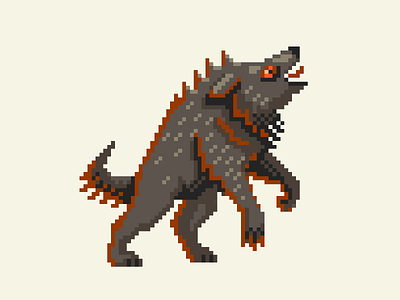 Berewolf Pixelart 2d 2d art animal berewolf character character design game graphic design illustration logo pixelart