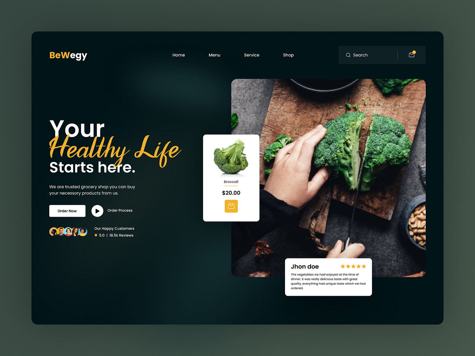 Bewegy Healthy food Website by Redlio Designs on Dribbble