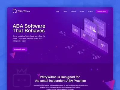 App software promotion website app page app permossion automation branding clean code creative design design featurestic flat futuristic illustration landing page purple services user web application website