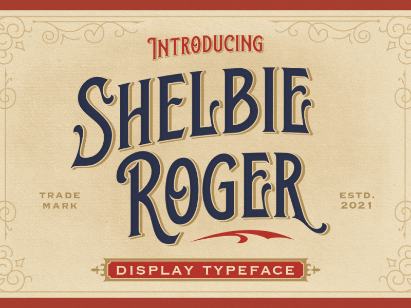 Shelbie Roger - Vintage Display Font freebies retro font