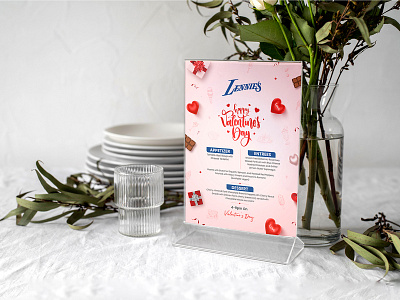 Lennies Menu Card Design | Social Media Design awesome classy design facebook illustration instagram latest logo menu menu bar menu card menu design minimal modern post restaraunt social media ads trending valentine day yummy menu