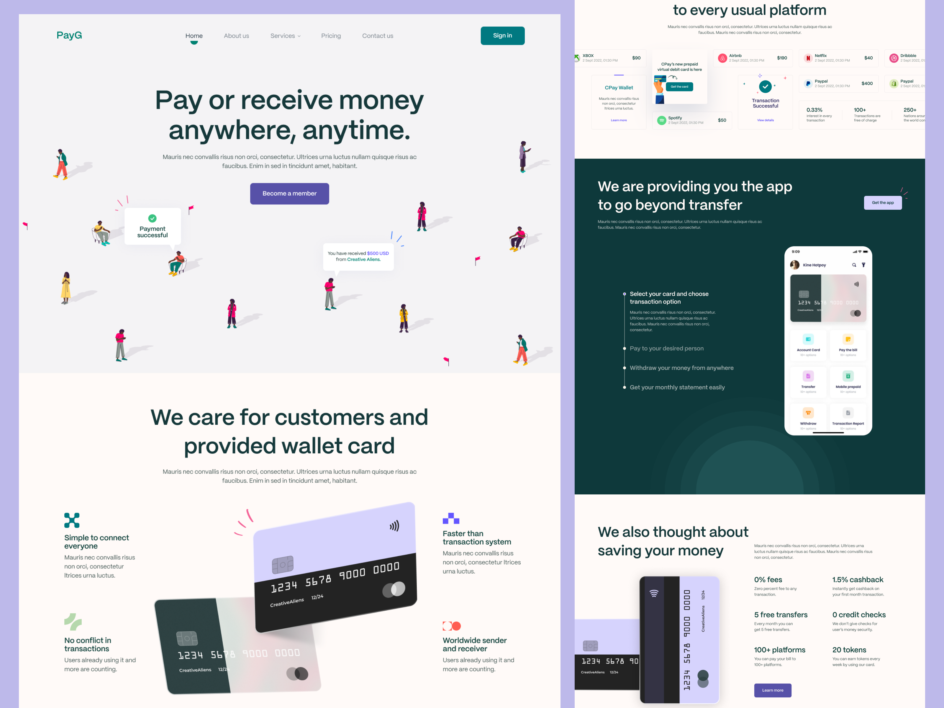 Payment website design by Rezwan Nahid for Creative Aliens on Dribbble