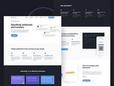 Bright concept for OpenNode web finance