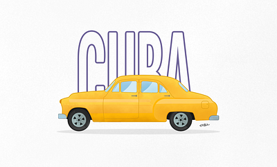 Cuba car animation art car design drawing illustration illustration car