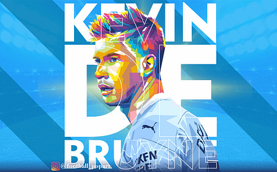 Kevin De Bruyne - Manchester City Pop Art Style caricature cartoon de bruyne design football german graphic design illustration kevin de bruyne league manchester city pop art soccerr wpap