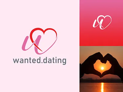 Wanted Dating Logo Design brand designer brand identity branding creative logo dating logo dating site heart heart logo logo logo design logo designer logo maker love love logo modern logo relationship
